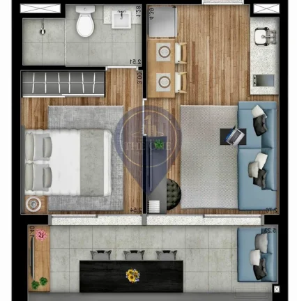Imagem Apartamento à Venda em Pinheiros, São Paulo-SP: 1 Quarto, 1 Suíte, 1 Vaga, 38m²!
