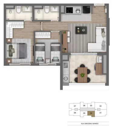 Imagem Luxuoso apartamento de 3 quartos na Vila Mariana, São Paulo-SP! Com 3 suítes, 4 banheiros, 2 vagas de garagem e 131,00 m² de área.