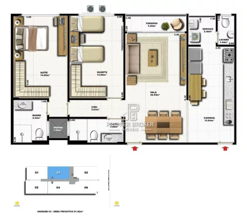 Imagem APARTAMENTO 2 QUARTOS NO ALTO À VENDA.