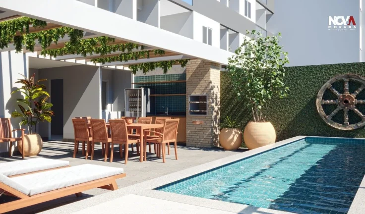 Imagem More hoje mesmo em um belo apartamento de 2 quartos com suíte na quadra da praia de Itaparica. Exce...