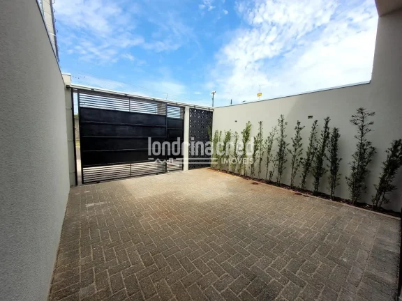 Imagem Casa nova na Zona Leste de Londrina com 86m² de área útil, 3 dormitórios (1 suíte), banheiro social, sala aconchegante, cozinha e 2 vagas de garagem.