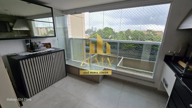 Imagem Apartamento 90m2, 03 dorms, Mobiliado, Ar Cond., 02 vagas, Cond. Completo