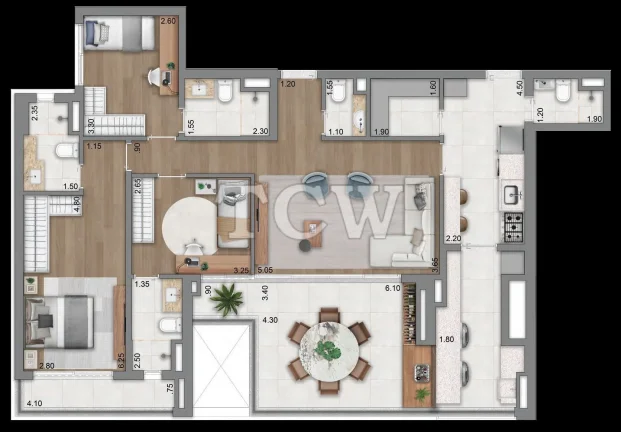 Imagem Apartamento à venda no bairro Brooklin - São Paulo/SP, Zona Sul