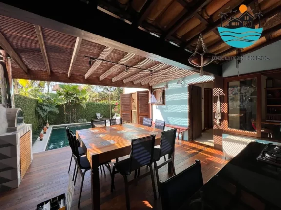 Imagem Casa bem localizada - Praia de Juquehy, 450 metros da praia, piscina, churrasqueira, 6 dormitórios, acomoda 14 pessoas | Juquehy Imobiliária
