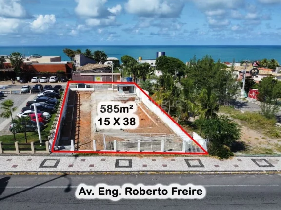 Imagem Terreno comercial à venda ou locação em Ponta Negra - 585m² de visibilidade e localização estratégica - a Av. Eng. Roberto Freire.