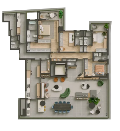 Imagem Apartamento com 4 suítes, 4 vagas à venda em São Paulo, Brooklin