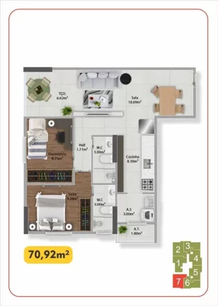 Imagem Apartamento com 2 dorms, Guilhermina, Praia Grande - R$ 476 mil, Cod: 2770