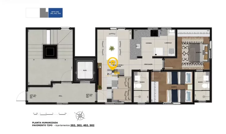 Apartamento com 2 Quartos à Venda, 54 m² em Ana Lúcia - Sabará