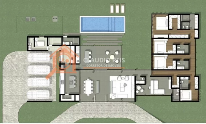 Imagem Casa com 5 Quartos à venda, 734m² - Chácara Flora