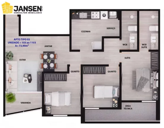 Imagem APARTAMENTOS COM 02 OU 03 QUARTOS EM MANAÍRA.