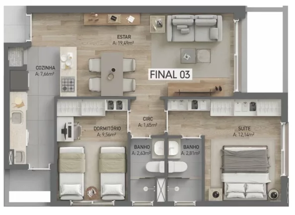 Imagem Idea Dário Pederneiras - Apartamento à venda no bairro Petrópolis - Porto Alegre/RS