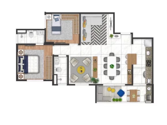 Imagem Apartamento com 2 dormitórios à venda, 66 m² por R$ 644.000,00 - Centro - Poá/SP