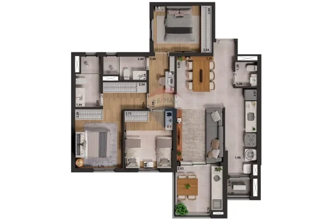 Imagem Apartamento Lançamento - Atmo – Condomínio Clube com Vista Permanente para Área Preservada