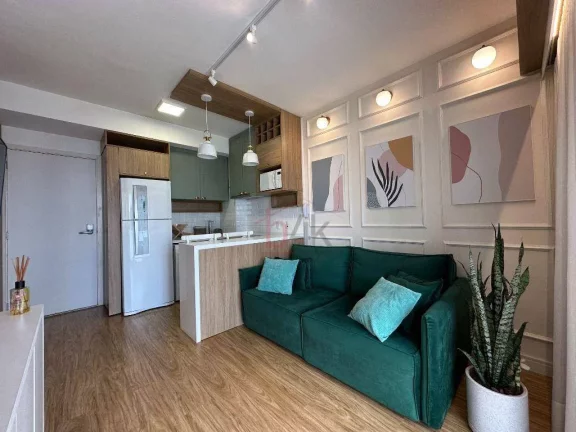 Imagem Apartamento studio mobiliado para alugar no Add Nova Berrini - Decorado