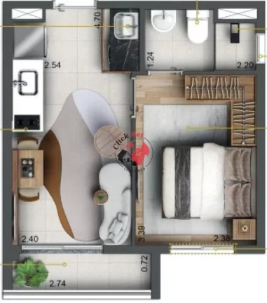 Imagem Studio e Apartamentos com 1 ou 2 dormitórios muito bem localizado no bairro do Ipiranga em São Paulo