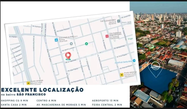 Imagem Apartamento à Venda em Campo Grande-MS: 2 Quartos, 1 Suíte, 3 Salas, 1 Banheiro, 2 Vagas de Garagem, 92m² no Monte Castelo!