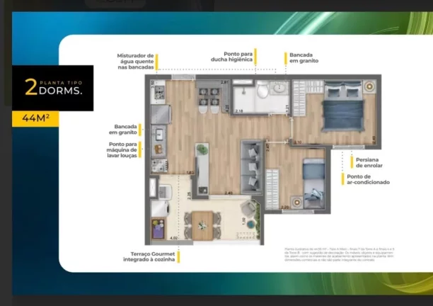 Imagem Apartamento com 2 Quartos à Venda, 44 m² em Vila Prudente - São Paulo