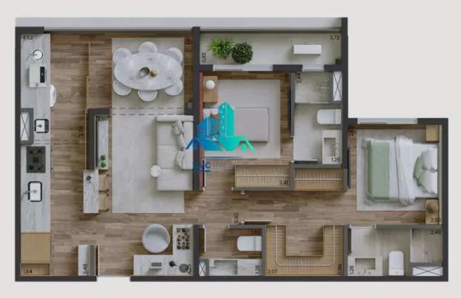 Imagem Apartamento à Venda na Mooca – 68 m2, 2 Suítes, Varanda, Vaga e Lazer Completo