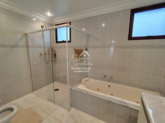 Imagem Apartamento de luxo à venda em Guarujá-SP, no bairro Pitangueiras com lazer: 3 quartos, 3 suítes, 2 salas, 5 banheiros, 2 vagas de garagem, 190m².