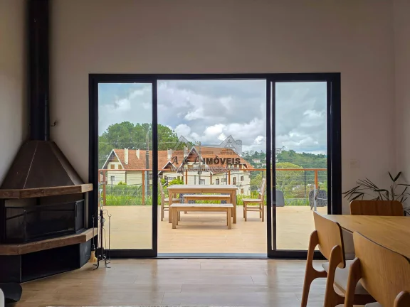 Imagem Casa em condomínio Campos do Jordão 4 suítes vista e porteira fechada