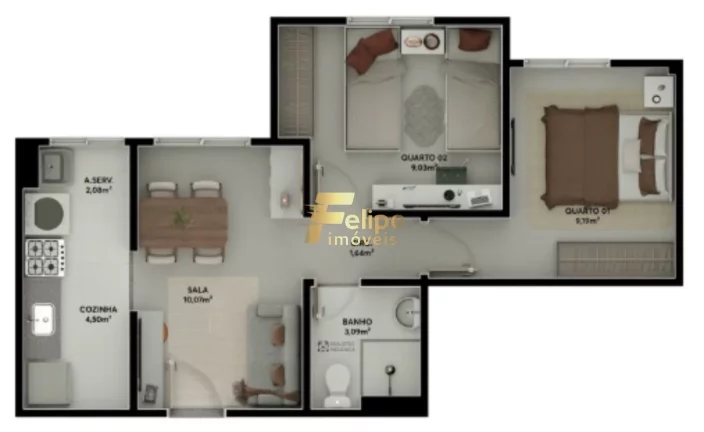 Imagem NOVO EMPREENDIMENTO IMOBILIÁRIO APARTAMENTO DE 02 QUATOS, SENDO 01 SUÍTE À VENDA EM PLANALTO DE CARAPINA, NA SERRA/ES!