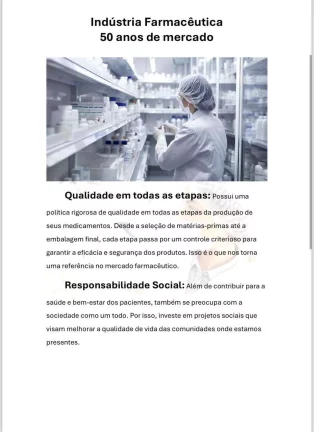 Imagem Indústria Farmacêutica 50 anos de Mercado á Venda - Minas Gerais - MG