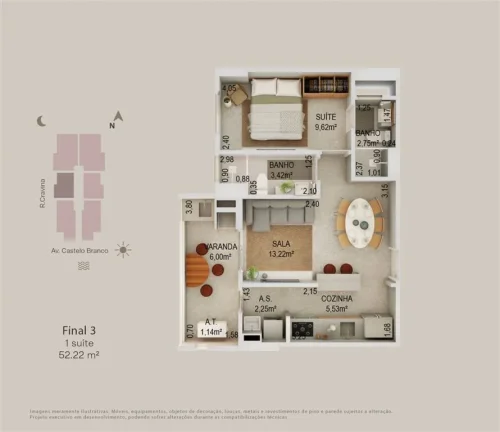 Imagem APARTAMENTO COM 69.48 m² - REAL - PRAIA GRANDE SP
