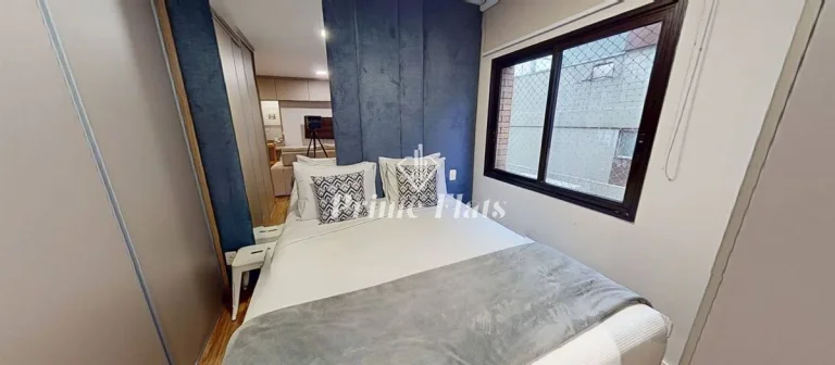 Imagem Flat disponível para venda no Hotel Hampton Park, com 31m², 1 dormitório e 1 vaga