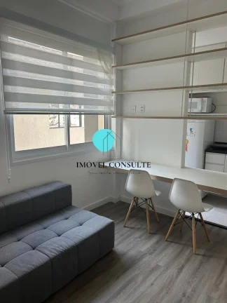 Imagem Apartamento mobiliado para locação com 1 dormitório e 1 vaga