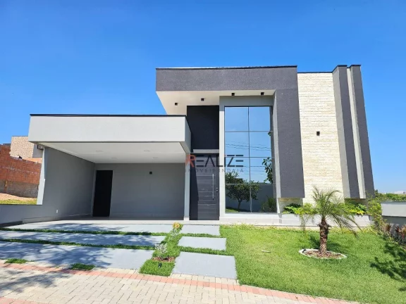 Imagem Casa térrea em condomínio com 3 suítes e escritório à venda, por R$ 1.450.000 - Indaiatuba/SP
