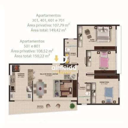 Imagem APARTAMENTO 3 DORMITÓRIOS