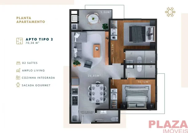 Imagem Apartamento à venda no Allure Residence da Construtora Cannes