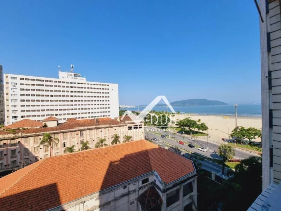 Imagem Apartamento vista mar com 3 dormitórios à venda, 150 m² por R$ 1.200.000 - Gonzaga - Santos/SP