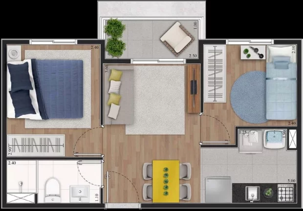 Imagem Apartamento com 2 Quartos à Venda, 49 m² em Vila Santa Catarina - São Paulo