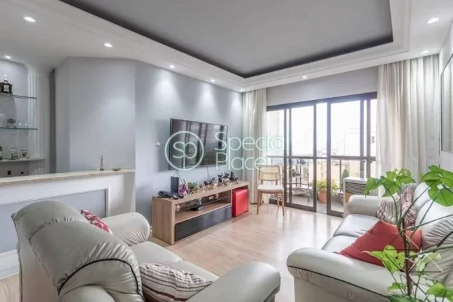 Imagem 123 metros 3 dormitórios 1 suíte lavabo 3 vagas Apartamento está sendo vendido mobiliado, com pla...