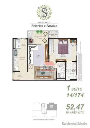 Imagem Apartamento com 1 dormitório à venda, 52 m² por R$ 269.000,00 - Aviação - Praia Grande/SP