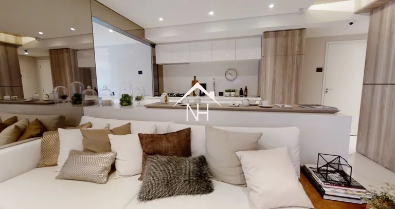 Imagem apartamento de 131m com 3 Suítes, Hall Privativo,2 Vagas, Terraço Gourmet, Academia, Churrasqueira, Brinquedoteca,Deck, Piscina,Solarium, Spa, Lareira