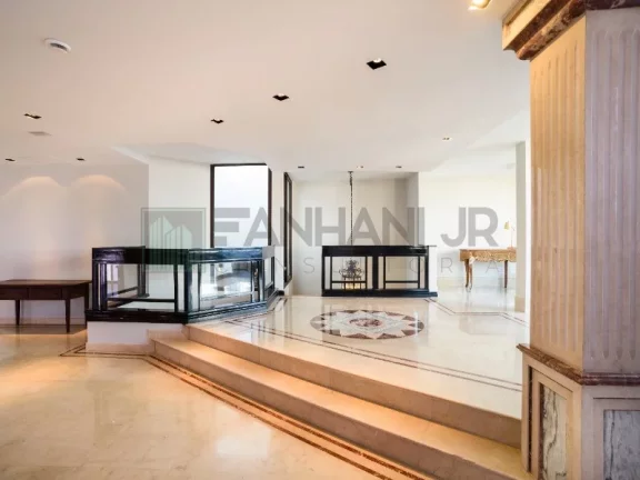 Imagem Magnifica Cobertura Tríplex, no bairro Pacaembu com vista panorâmica em 596m² uteis. 1º Piso: 4 dormitórios sendo 3 suítes, 1 dormitório foi aberto p