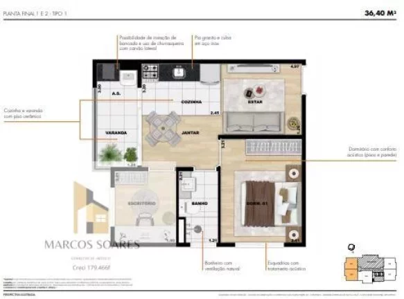 Imagem Apartamento à venda em Osasco, Vila Yara, com 2 quartos, 53m2