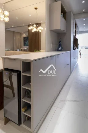 Imagem VISTA MAR, PORTEIRA FECHADA, ANDAR ALTO,Apartamento com 1 dormitório à venda, 74 m² por R$ 910.000 - Embaré - Santos/SP