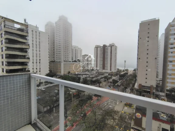 Imagem Oportunidade única: Apartamento Pitangueiras com sacada, vaga e vista para o mar - 1 quarto, 2 salas, 1 banheiro, 1 vaga de garagem, 52,00 m²!