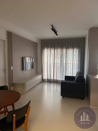 Imagem Apartamento mobiliado com 1 suíte 52m², por R$ 6.480,00/mês - Alphaville/SP