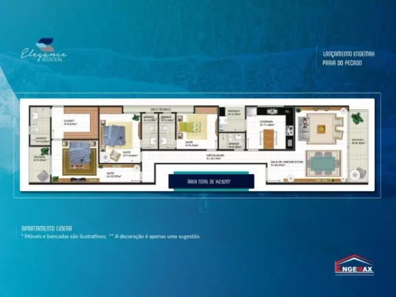 Imagem APARTAMENTO COM 3 DORMITÓRIOS À VENDA, 142 M² POR R$ 1.150.000 - PRAIA DO PECADO - MACAÉ/RJ