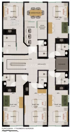 Imagem Flat - 42,14m² - Bessa, João Pessoa/PB