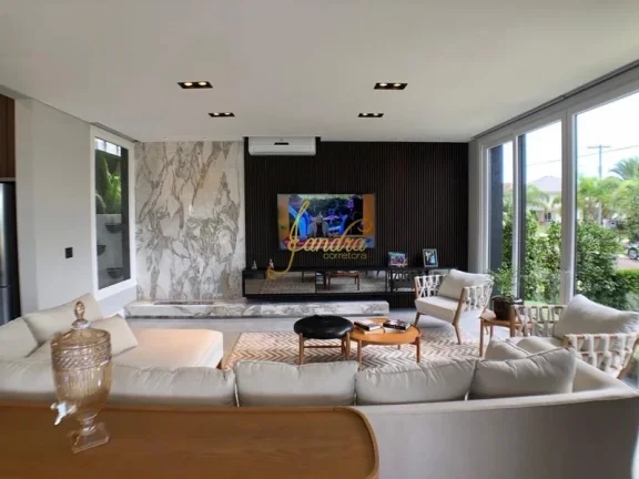 Imagem Sobrado em condomínio fechado mobiliado e decorado piscina aérea com borda infinita