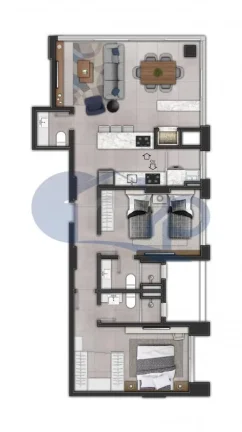 Imagem Apartamento á venda com 3 dormitórios no centro de Torres/RS