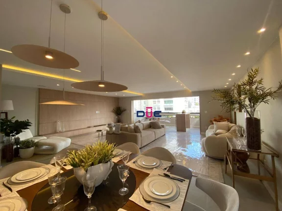 Imagem Apartamento de Alto Padrão com 4 Suítes e 3 vagas demarcadas, Retrofit-Acabamento Impecável na Vila Rica, Santos