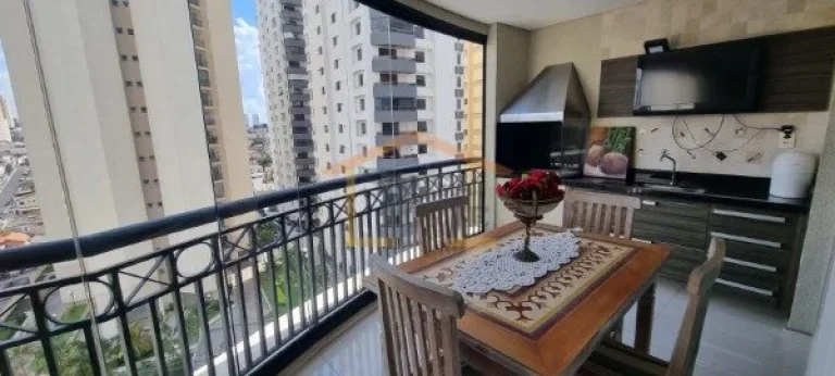 Imagem Apartamento com 129m², dispõe de 3 dormitórios, sendo 3 suites com armários, sala dois ambientes...