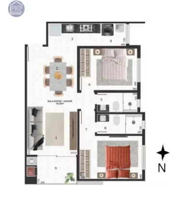Imagem Apartamento 2 dormitórios!