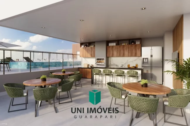 Imagem Lançamento na Praia do morro, unidades de 2 a 3 quartos, sendo 1 ou 3 suítes e até 2 vagas de garagem.